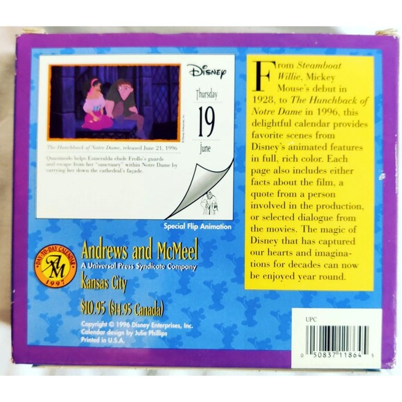 Vintage Disney Days 1997 Calendar, Every Month a different Character- Unused - Picture 5 of 10